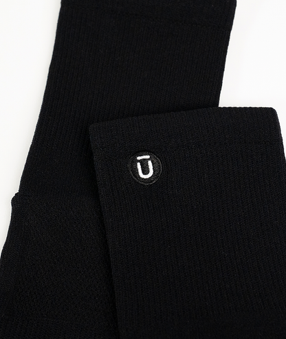 Flagship Black Athletic Quarter Socks V1 6-Pack