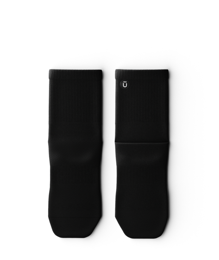 Flagship Black Athletic Quarter Socks V1