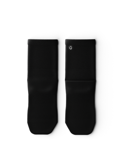 Flagship Black Athletic Quarter Socks V1