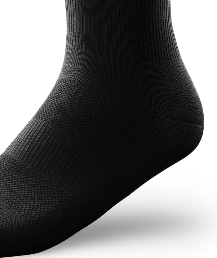 Flagship Black Athletic Quarter Socks V1