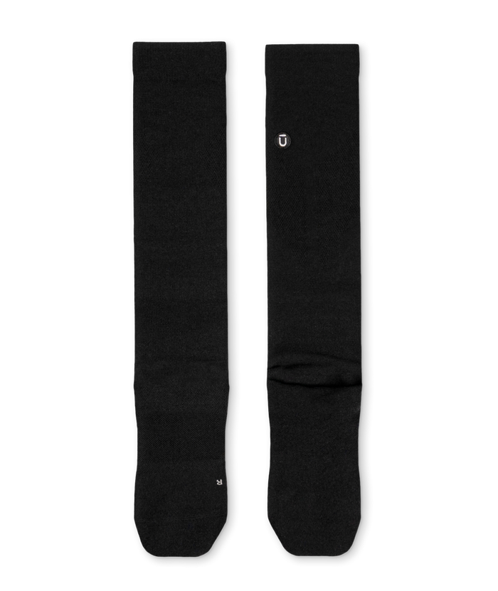 Flagship Black Merino Wool Knee High Compression Socks