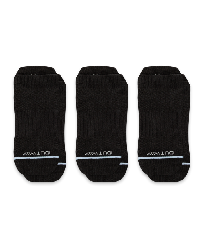 Flagship Black Supima Cotton Ankle Socks 3-Pack