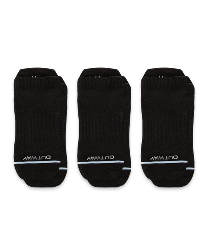 Flagship Black Supima Cotton Ankle Socks 3-Pack