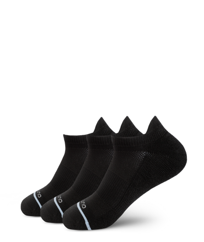 Flagship Black Supima Cotton Ankle Socks 3-Pack