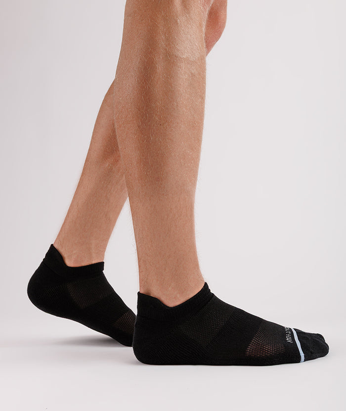 Flagship Black Supima Cotton Ankle Socks 3-Pack