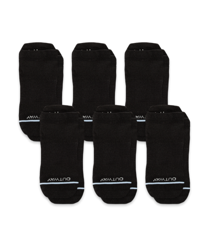 Flagship Black Supima Cotton Ankle Socks 6-Pack