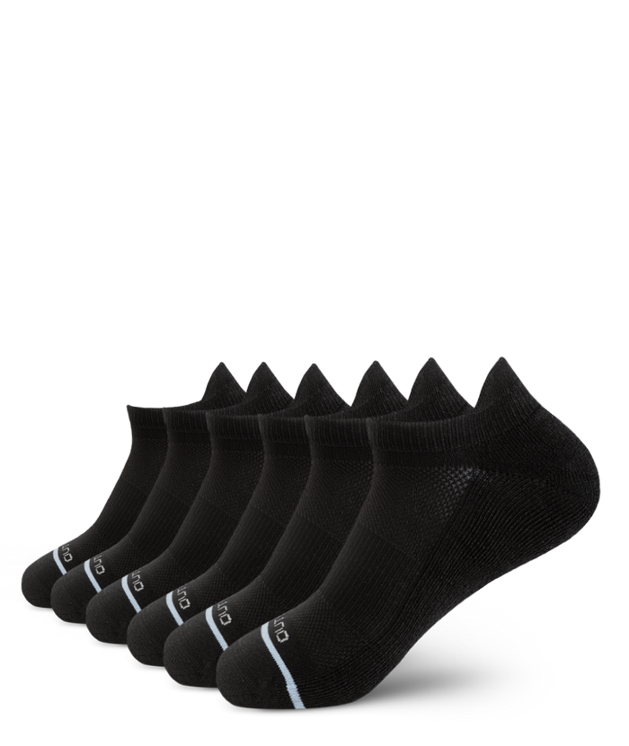 Flagship Black Supima Cotton Ankle Socks 6-Pack