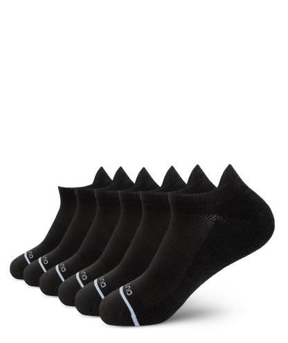 Flagship Black Supima Cotton Ankle Socks 6-Pack