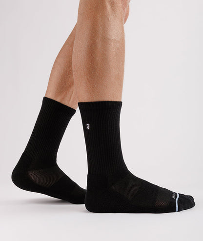 Flagship Black Supima Cotton Crew Socks 6-Pack