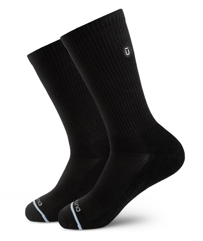 Flagship Black Supima Cotton Crew Socks