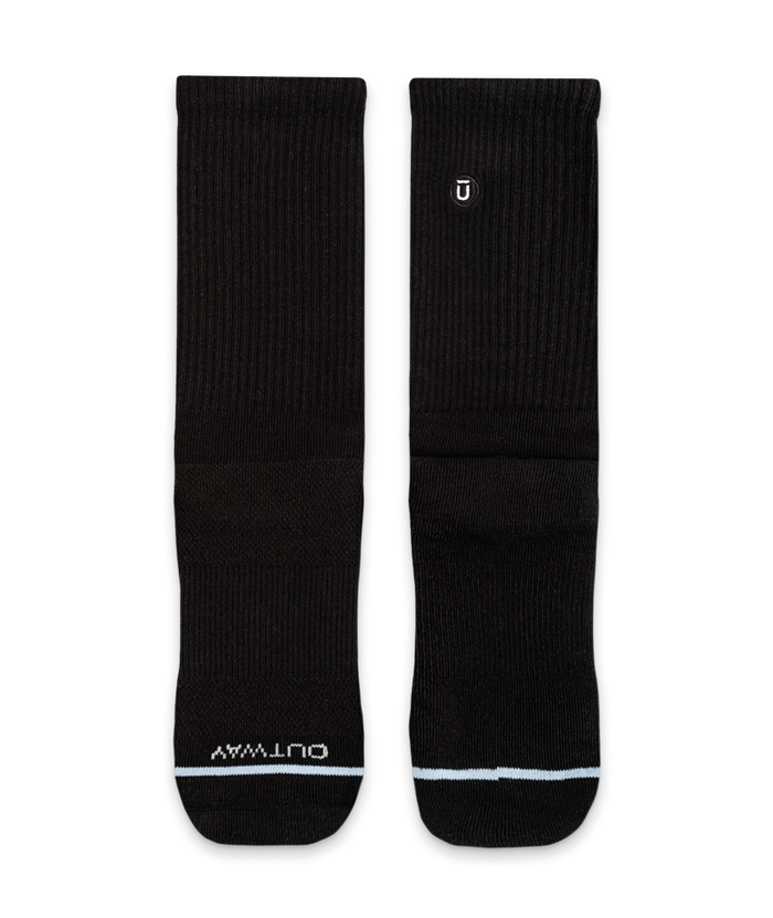 Flagship Black Supima Cotton Crew Socks