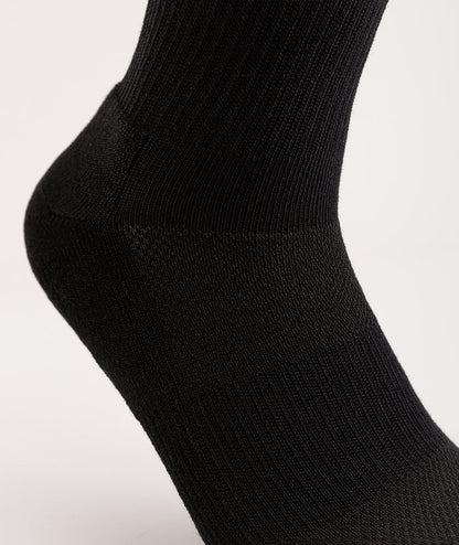 Flagship Black Supima Cotton Crew Socks
