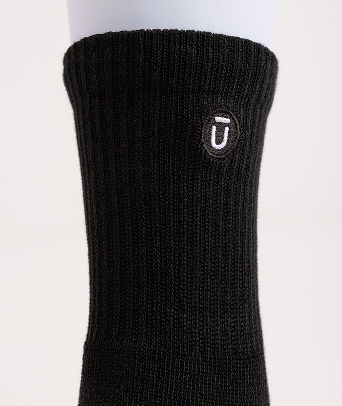 Flagship Black Supima Cotton Quarter Socks 3-Pack