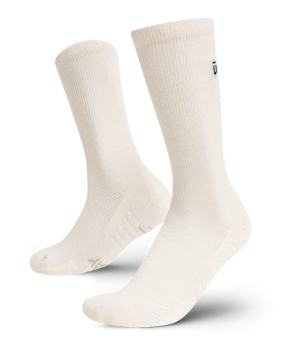 Flagship Off White Merino Wool Lite Crew Socks