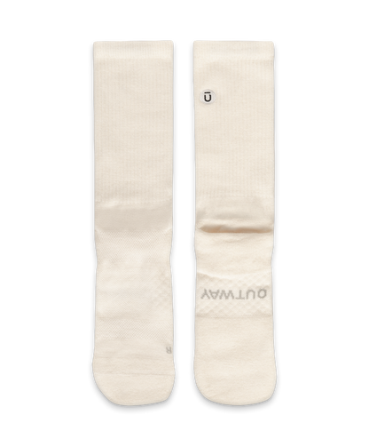 Flagship Off White Merino Wool Midweight Crew Socks
