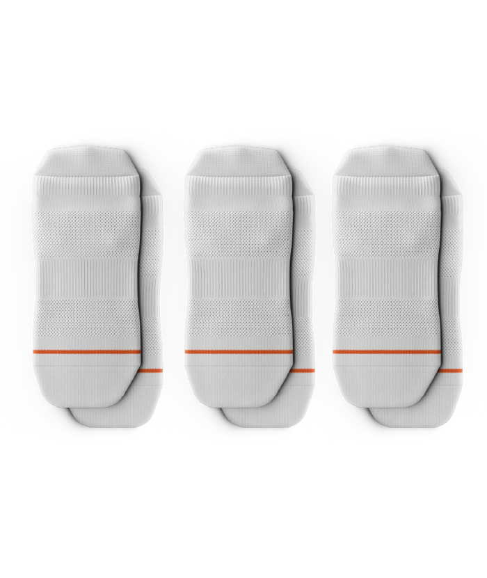 Flagship White Athletic Ankle Socks 3-Pack