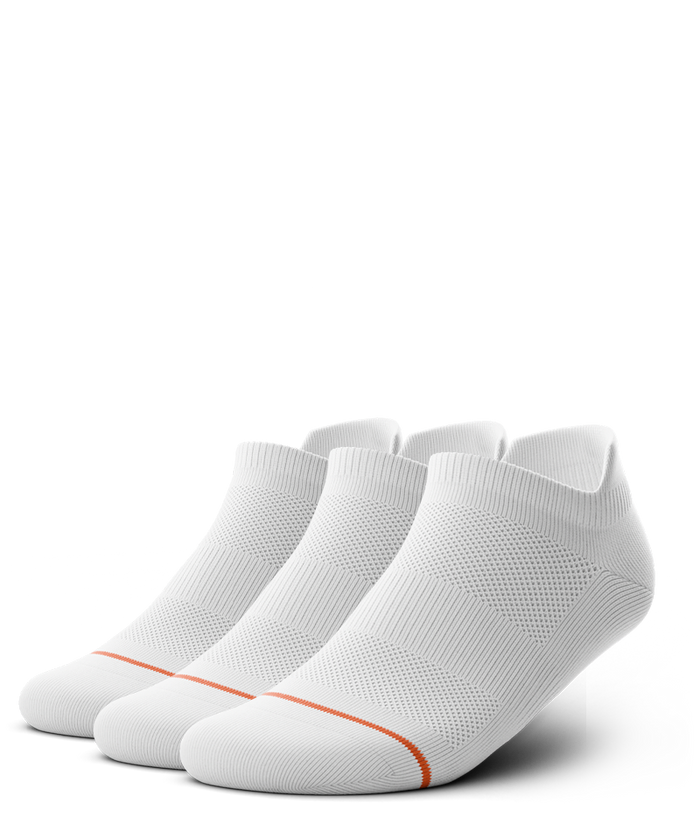 Flagship White Athletic Ankle Socks 3-Pack