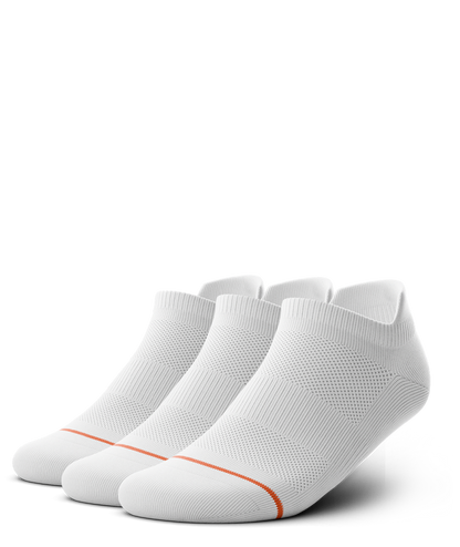 Flagship White Athletic Ankle Socks 3-Pack