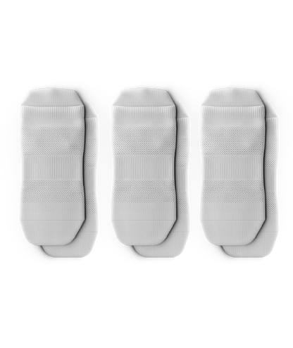 Flagship White Athletic Ankle Socks V1 3-Pack