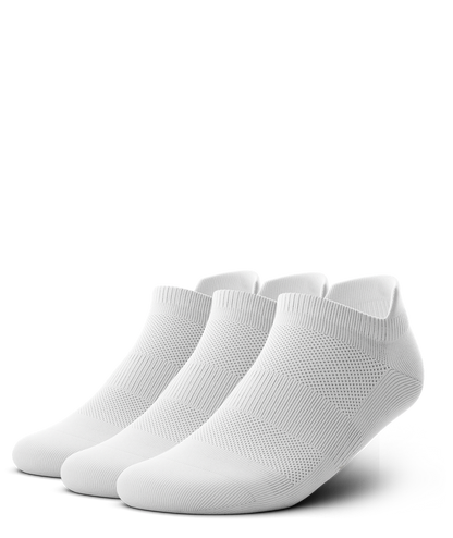 Flagship White Athletic Ankle Socks V1 3-Pack
