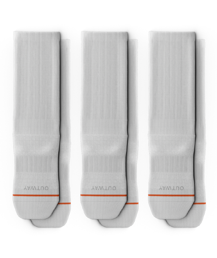 Flagship White Athletic Crew Socks 3-Pack