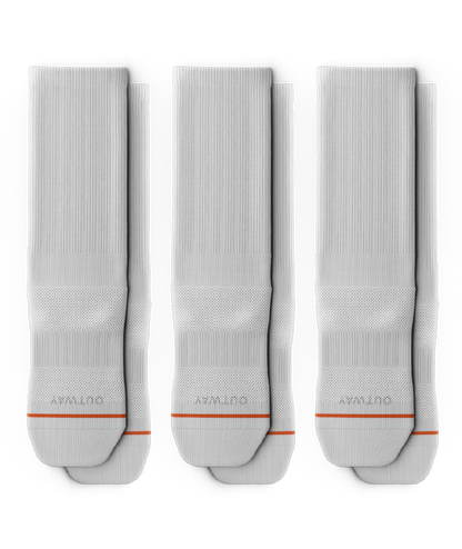 Flagship White Athletic Crew Socks 3-Pack