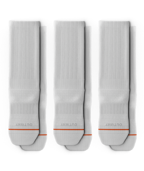 Flagship White Athletic Crew Socks 3-Pack