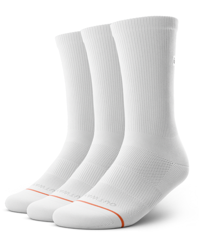Flagship White Athletic Crew Socks 3-Pack