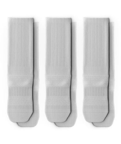 Flagship White Athletic Crew Socks V1 3-Pack