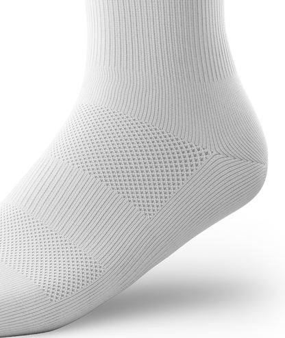 Flagship White Athletic Crew Socks V1 3-Pack