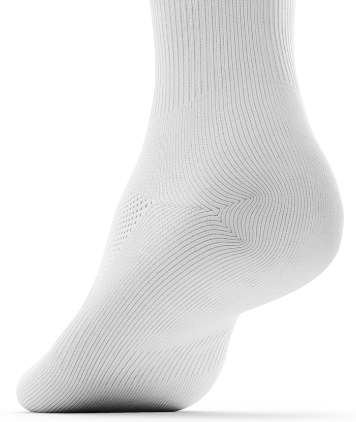 Flagship White Athletic Crew Socks V1 6-Pack