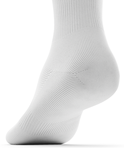 Flagship White Athletic Crew Socks V1 6-Pack