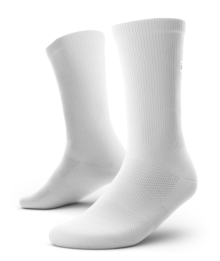 Flagship White Athletic Crew Socks V1