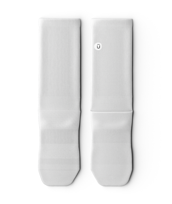 Flagship White Athletic Crew Socks V1
