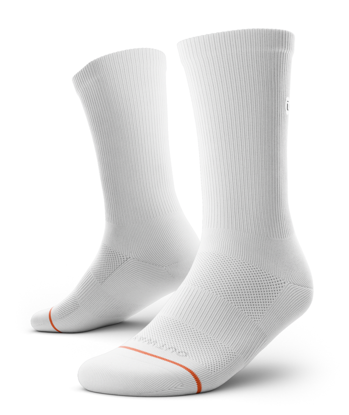 Flagship White Athletic Crew Socks