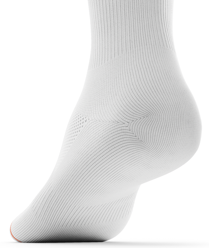 Flagship White Athletic Crew Socks
