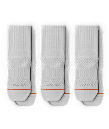 Flagship White Athletic Quarter Socks 3-Pack