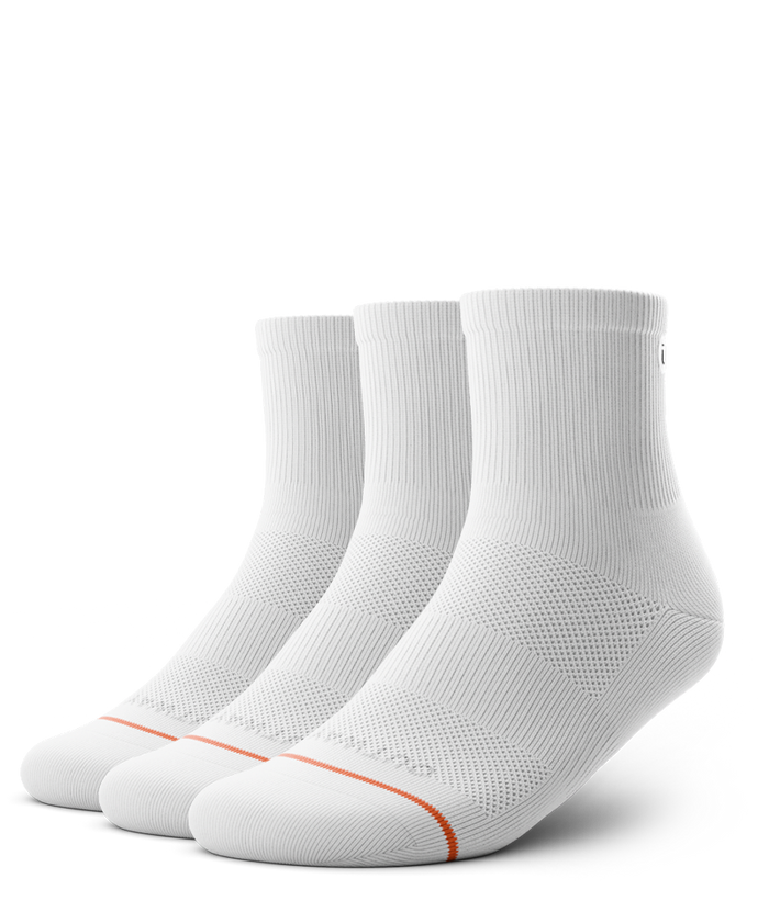 Flagship White Athletic Quarter Socks 3-Pack