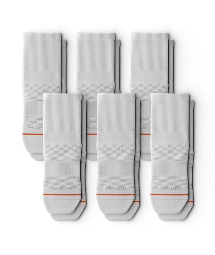 Flagship White Athletic Quarter Socks 6-Pack