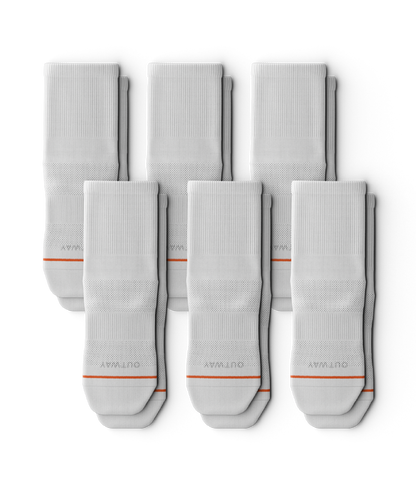 Flagship White Athletic Quarter Socks 6-Pack