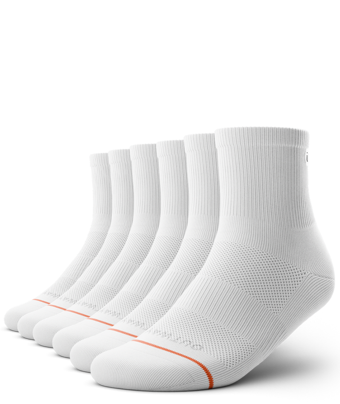Flagship White Athletic Quarter Socks 6-Pack