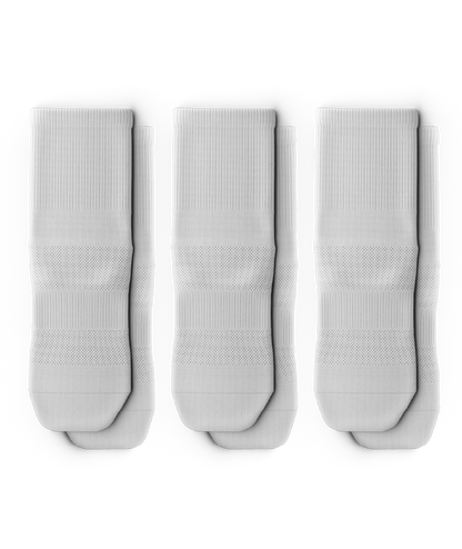 Flagship White Athletic Quarter Socks V1 3-Pack