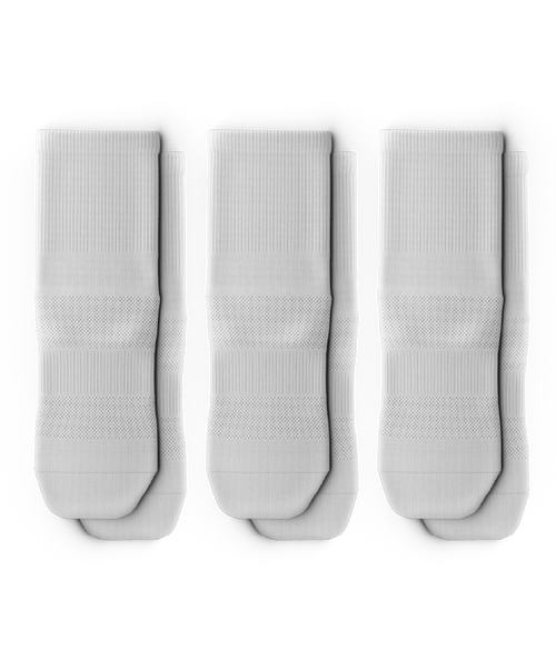 Flagship White Athletic Quarter Socks V1 3-Pack