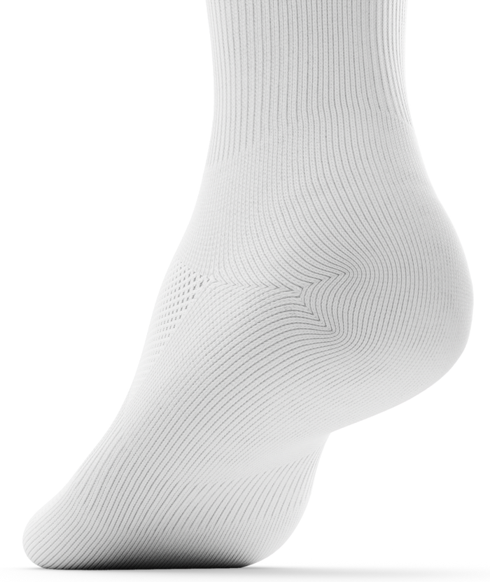 Flagship White Athletic Quarter Socks V1 6-Pack