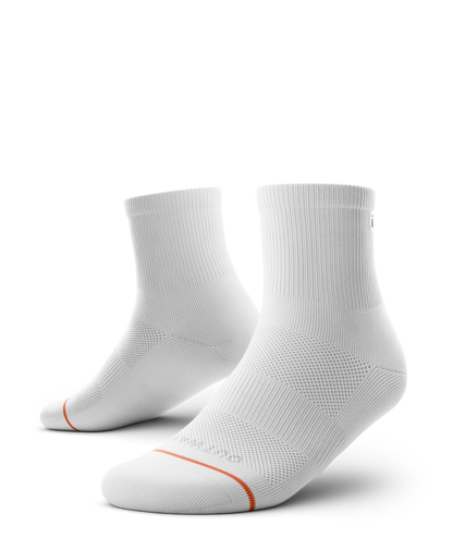 Flagship White Athletic Quarter Socks