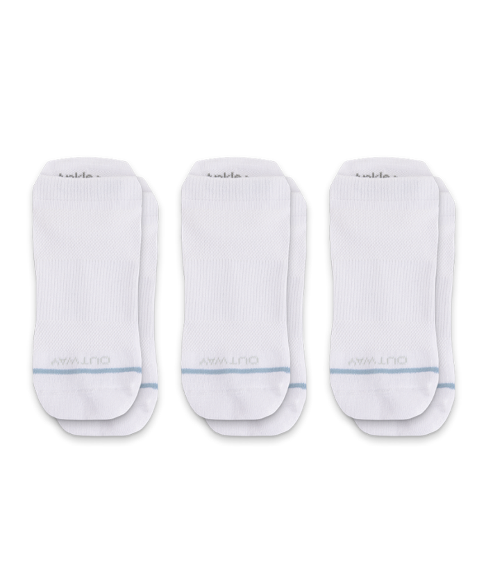 Flagship White Supima Cotton Ankle Socks 3-Pack