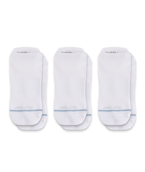 Flagship White Supima Cotton Ankle Socks 3-Pack