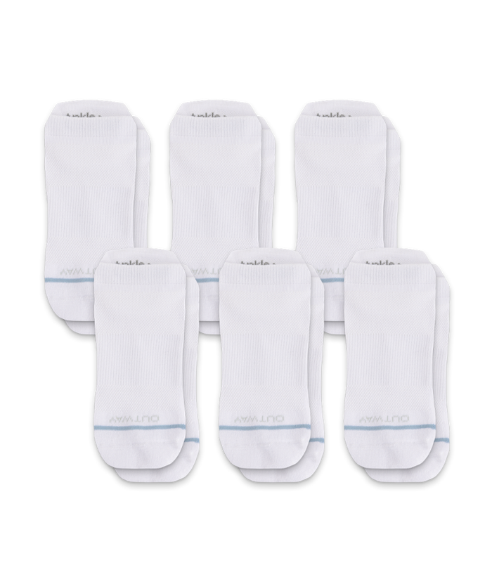 Flagship White Supima Cotton Ankle Socks 6-Pack