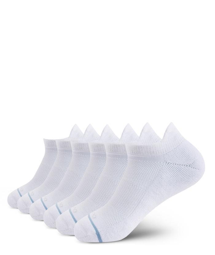 Flagship White Supima Cotton Ankle Socks 6-Pack