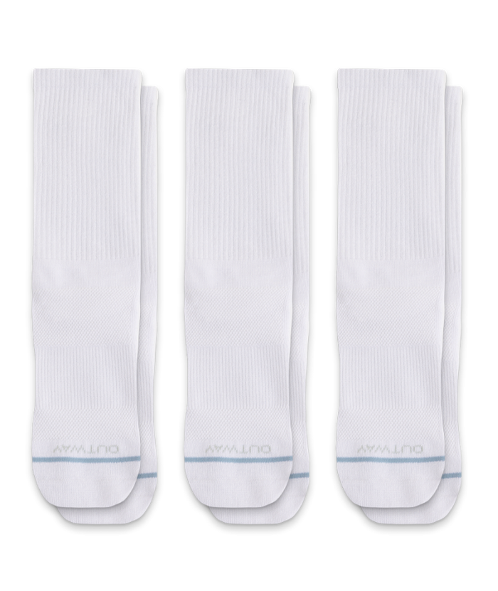 Flagship White Supima Cotton Crew Socks 3-Pack